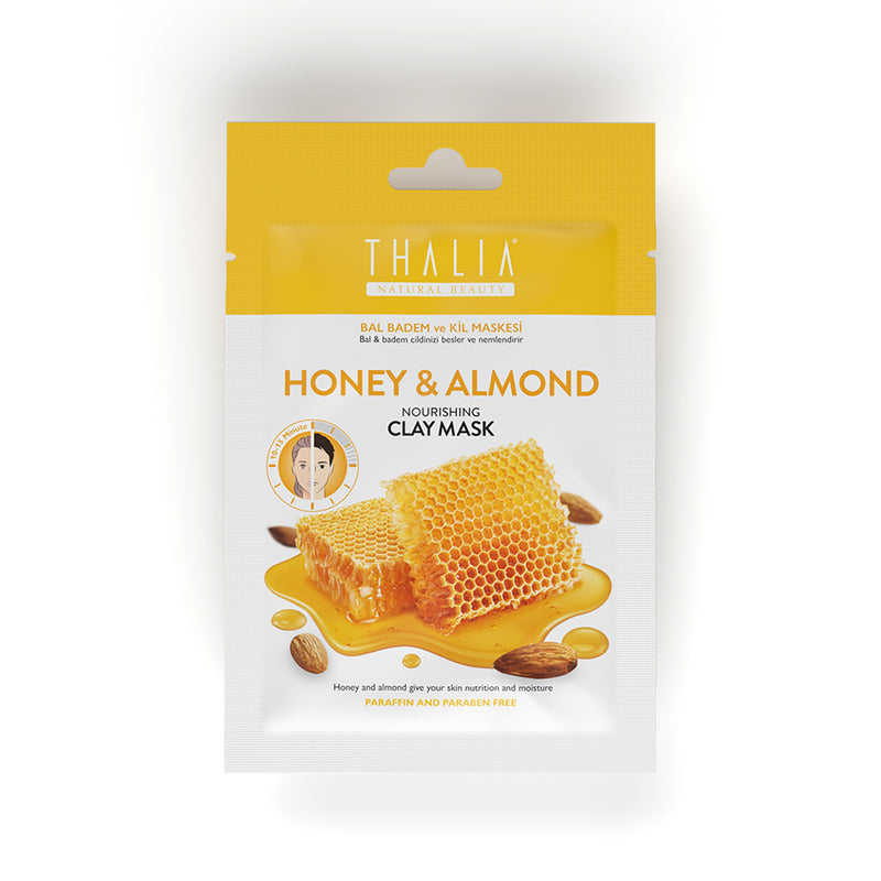 Thalia Honey Amandel Clay Facial Mask helps to restore damaged skin and to freshen 15mL